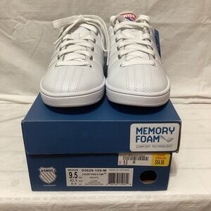 K-Swiss White Court Pro Sneakers